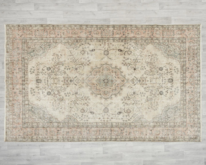 Multicolor Turkish Oushak Rug 6'8" x 10'4" Hand-Knotted | No. VR43472