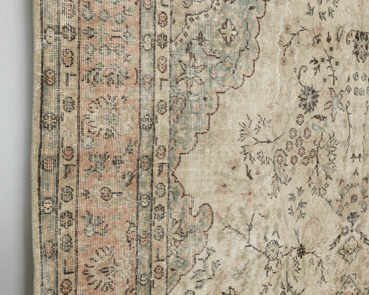 Multicolor Turkish Oushak Rug 6'8" x 10'4" Hand-Knotted | No. VR43472