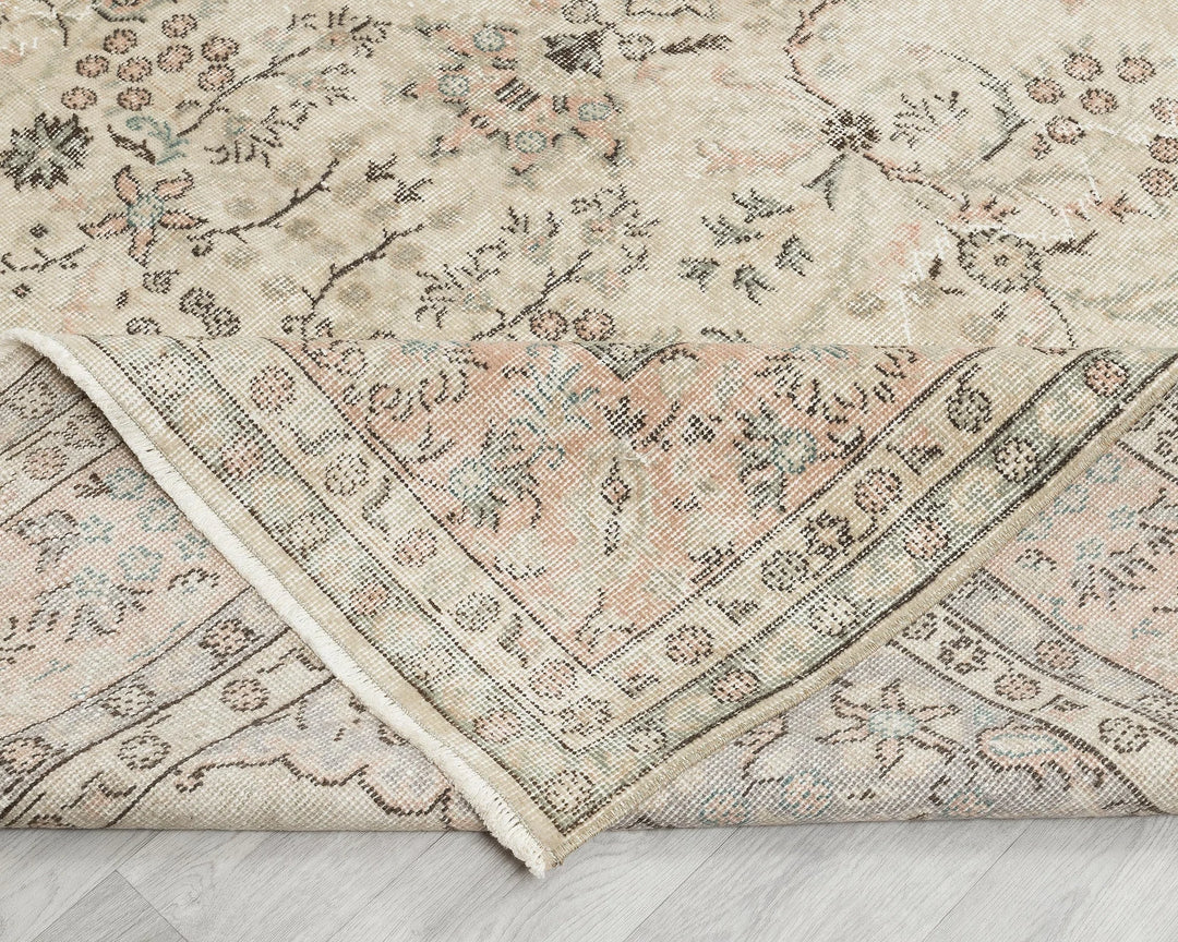 Multicolor Turkish Oushak Rug 6'8" x 10'4" Hand-Knotted | No. VR43472