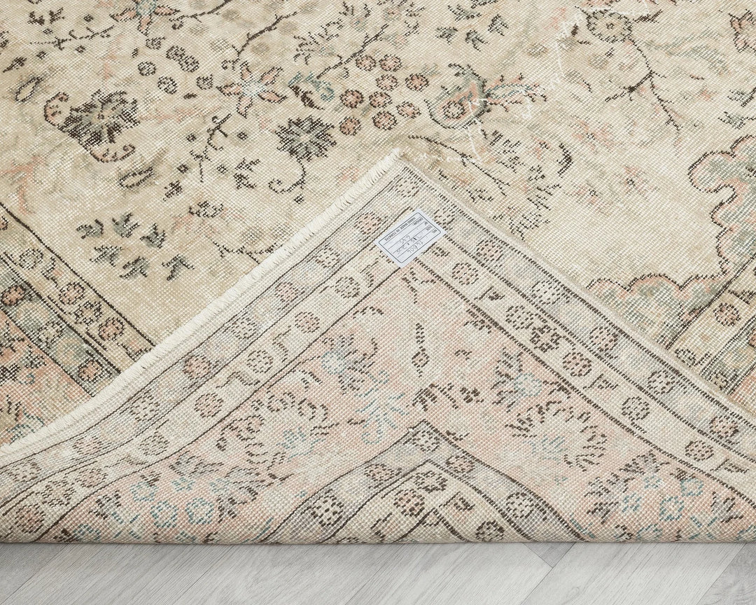Multicolor Turkish Oushak Rug 6'8" x 10'4" Hand-Knotted | No. VR43472