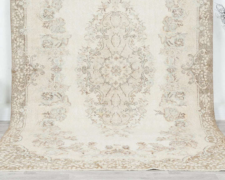 Multicolor Turkish Oushak Rug 10' 2" x 6' 3" Hand-Knotted | No. VR43587