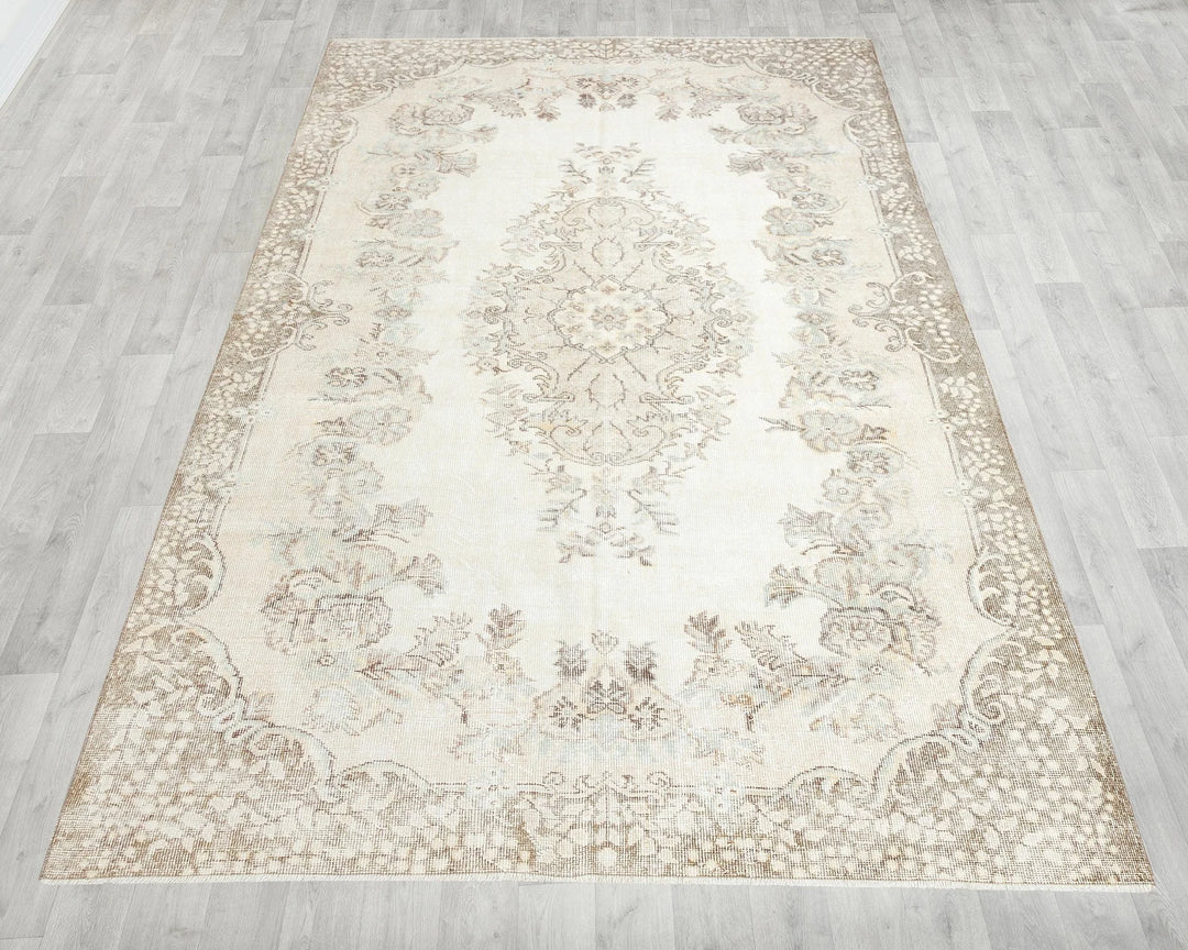 Multicolor Turkish Oushak Rug 10' 2" x 6' 3" Hand-Knotted | No. VR43587