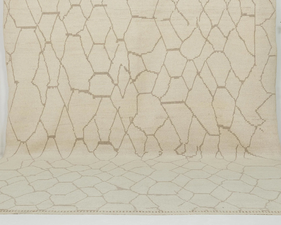 Beige Turkish Oushak Rug 9' x 12' 6" Hand-Knotted | No. VR43598