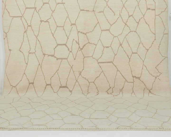 Beige Turkish Oushak Rug 9' x 12' 6" Hand-Knotted | No. VR43598