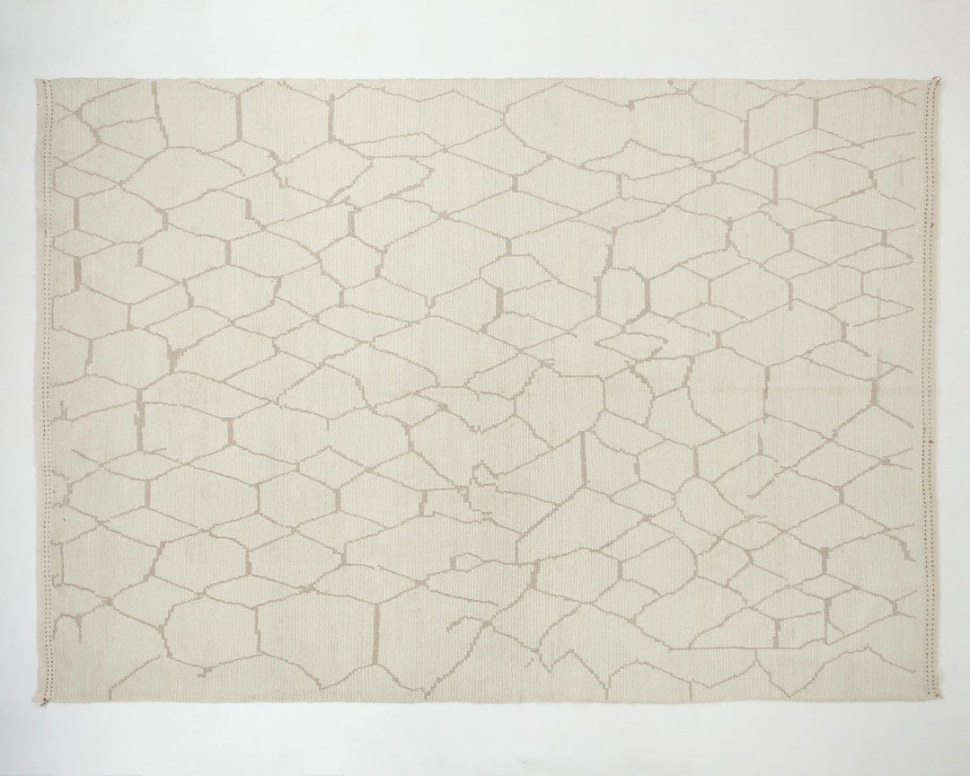 Beige Turkish Oushak Rug 9' x 12' 6" Hand-Knotted | No. VR43598