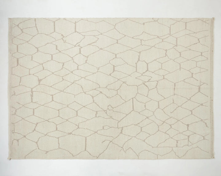 Beige Turkish Oushak Rug 9' x 12' 6" Hand-Knotted | No. VR43598