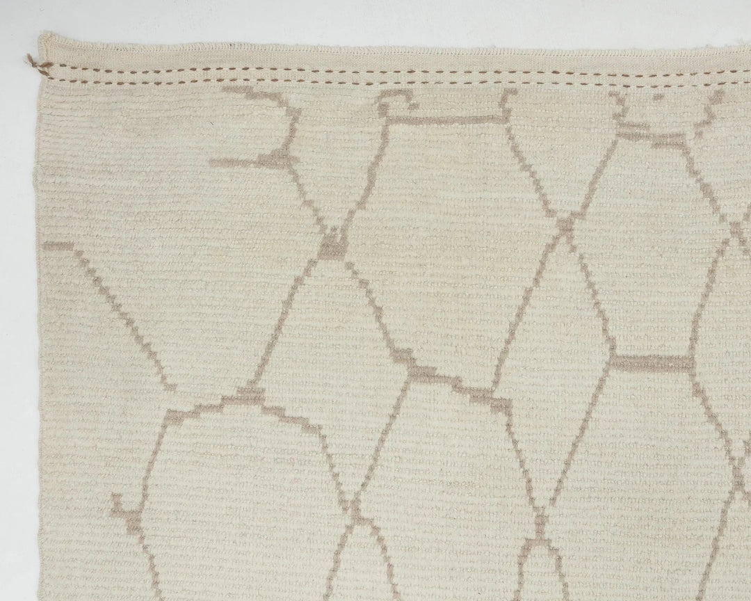 Beige Turkish Oushak Rug 9' x 12' 6" Hand-Knotted | No. VR43598