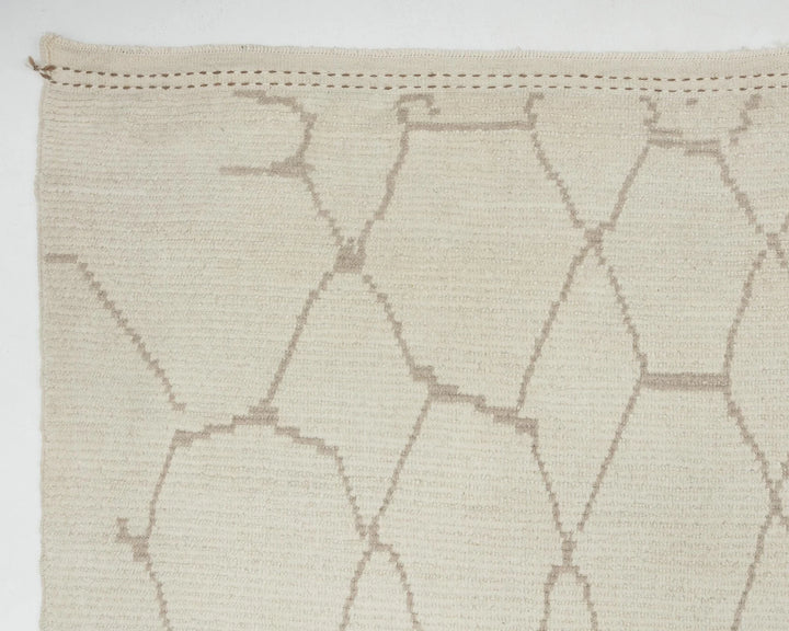 Beige Turkish Oushak Rug 9' x 12' 6" Hand-Knotted | No. VR43598