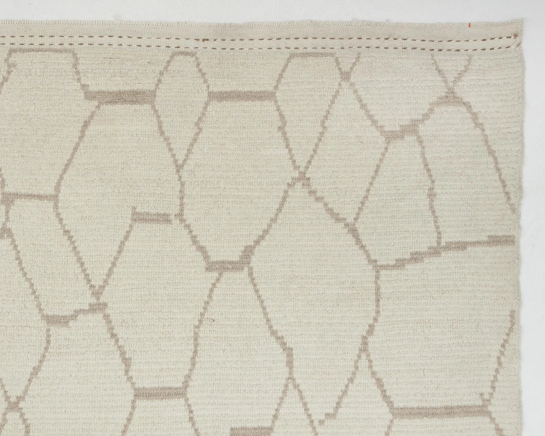Beige Turkish Oushak Rug 9' x 12' 6" Hand-Knotted | No. VR43598