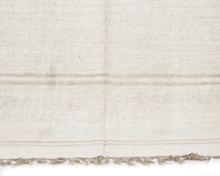 White Turkish Kilim Rug 8' 2" x 5' 3" Flat-Weave | No. VR43669