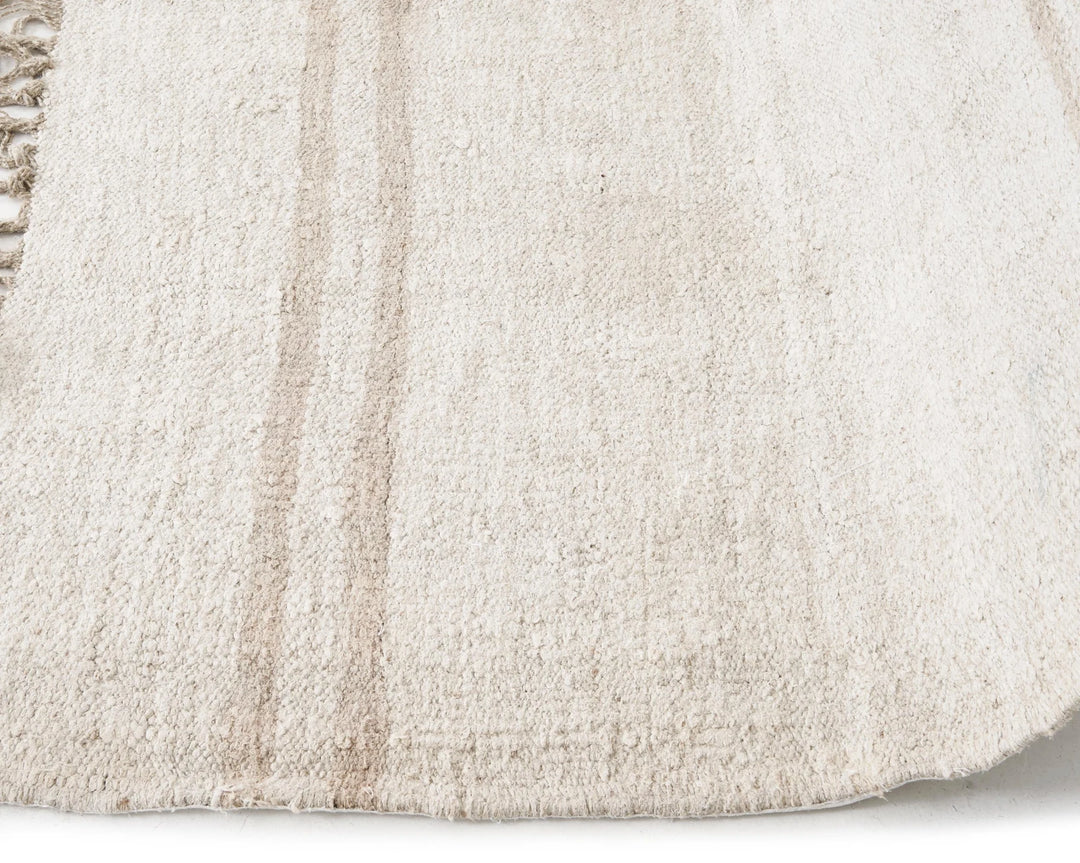 White Turkish Kilim Rug 8' 2" x 5' 3" Flat-Weave | No. VR43669