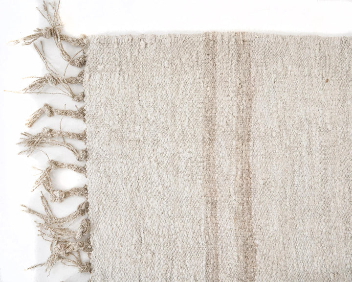 White Turkish Kilim Rug 8' 2" x 5' 3" Flat-Weave | No. VR43669
