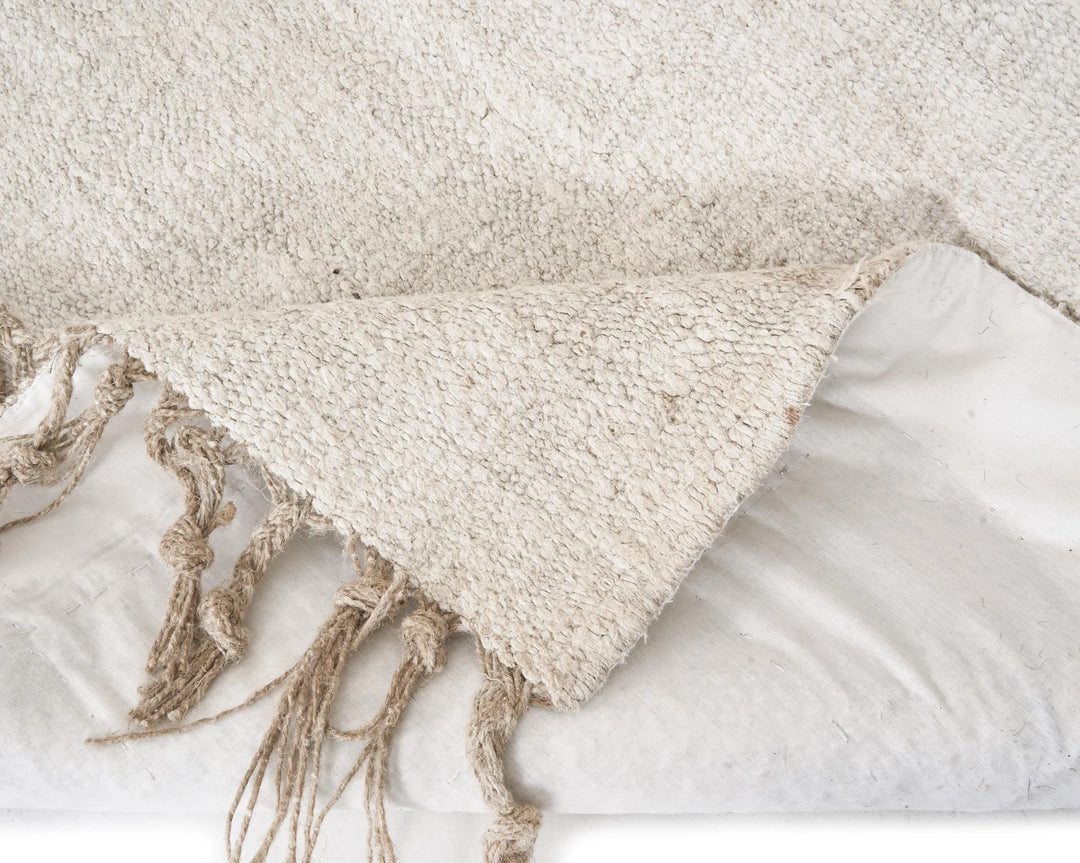 White Turkish Kilim Rug 8' 2" x 5' 3" Flat-Weave | No. VR43669
