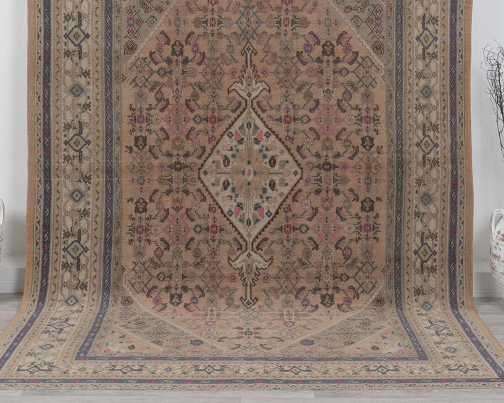 Multicolor Turkish Oushak Rug 6'7" x 9'6" Hand-Knotted | No. VR43731