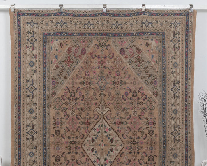 Multicolor Turkish Oushak Rug 6'7" x 9'6" Hand-Knotted | No. VR43731