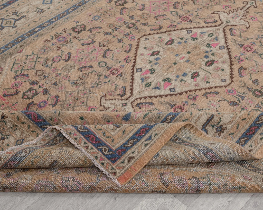 Multicolor Turkish Oushak Rug 6'7" x 9'6" Hand-Knotted | No. VR43731