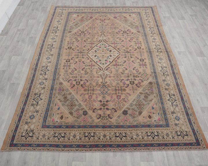 Multicolor Turkish Oushak Rug 6'7" x 9'6" Hand-Knotted | No. VR43731