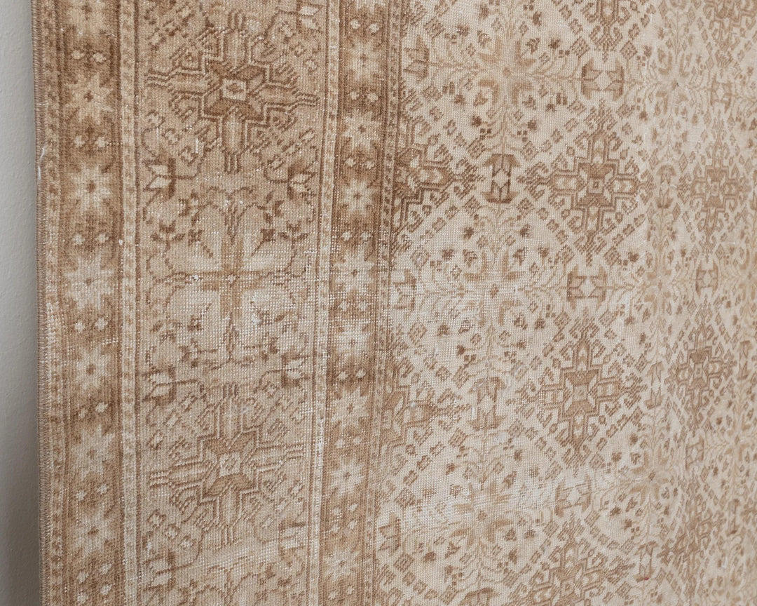 Beige Turkish Oushak Rug 6'6" x 9'6" Hand-Knotted | No. VR43886