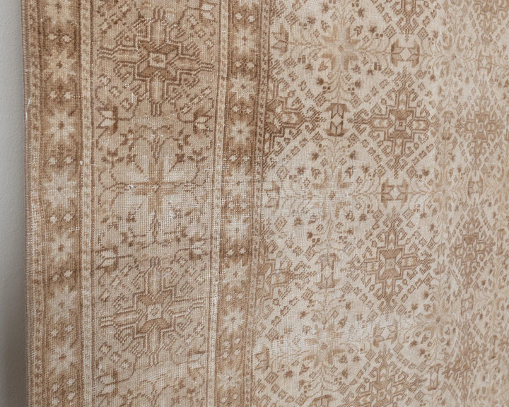 Beige Turkish Oushak Rug 6'6" x 9'6" Hand-Knotted | No. VR43886