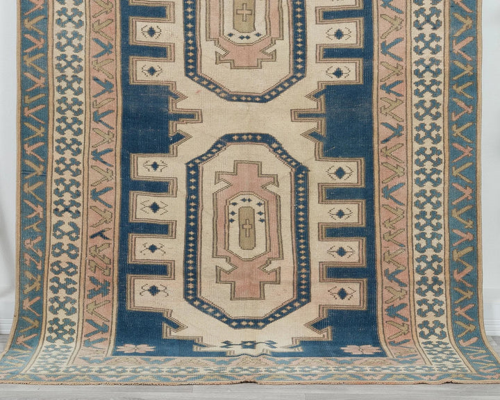 Pink Turkish Oushak Rug 5' 2" x 8' 1" Hand-Knotted | No. VR43898