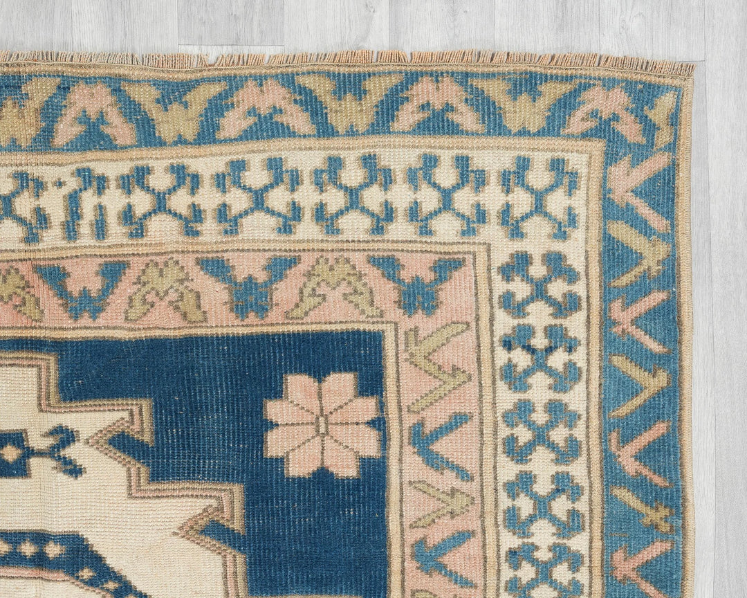 Pink Turkish Oushak Rug 5' 2" x 8' 1" Hand-Knotted | No. VR43898