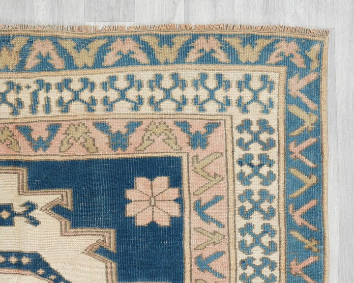 Pink Turkish Oushak Rug 5' 2" x 8' 1" Hand-Knotted | No. VR43898