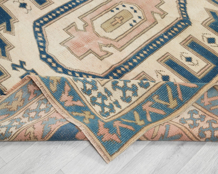 Pink Turkish Oushak Rug 5' 2" x 8' 1" Hand-Knotted | No. VR43898