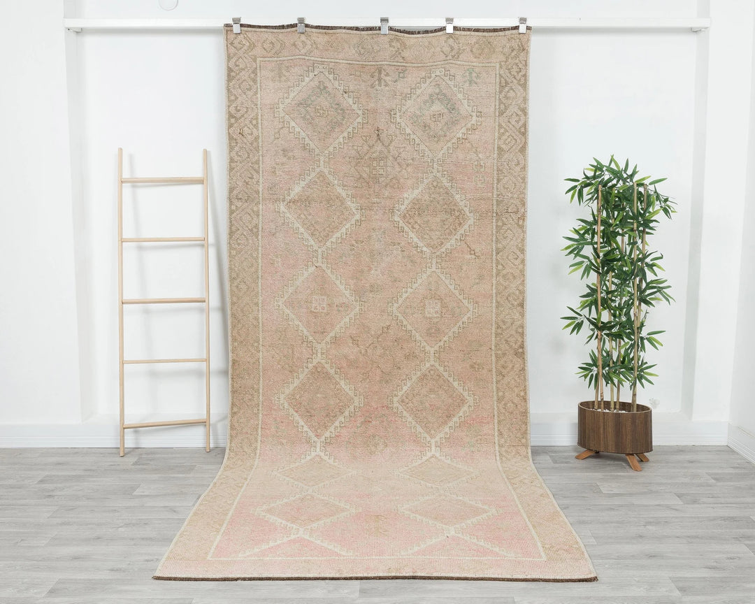 Multicolor Turkish Vintage Rug 4' 10" x 10' 6" Hand-Knotted | No. VR43929