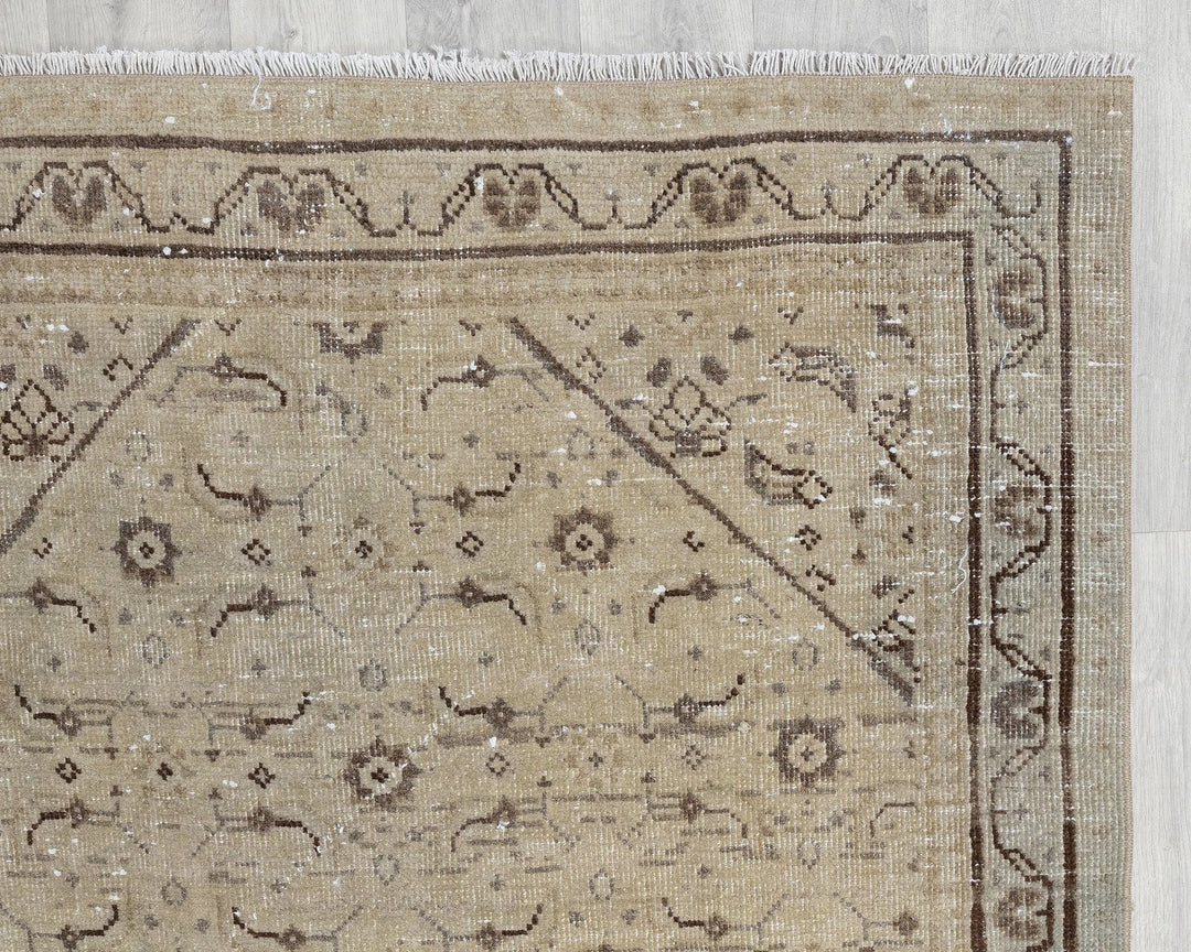 Multicolor Turkish Oushak Rug 3' 7" x 9' 10" Hand-Knotted | No. VR43930
