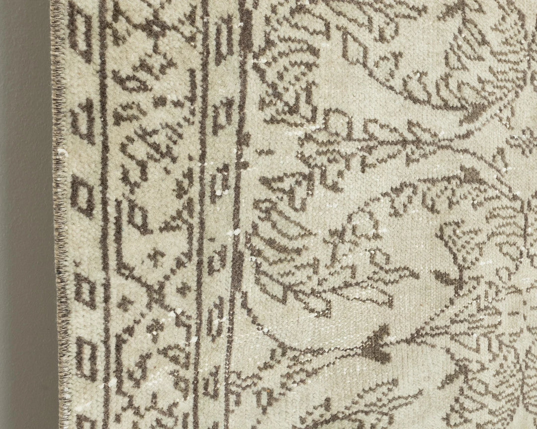 Beige Oushak Rug 3' 8" x 7' | No. VR43936