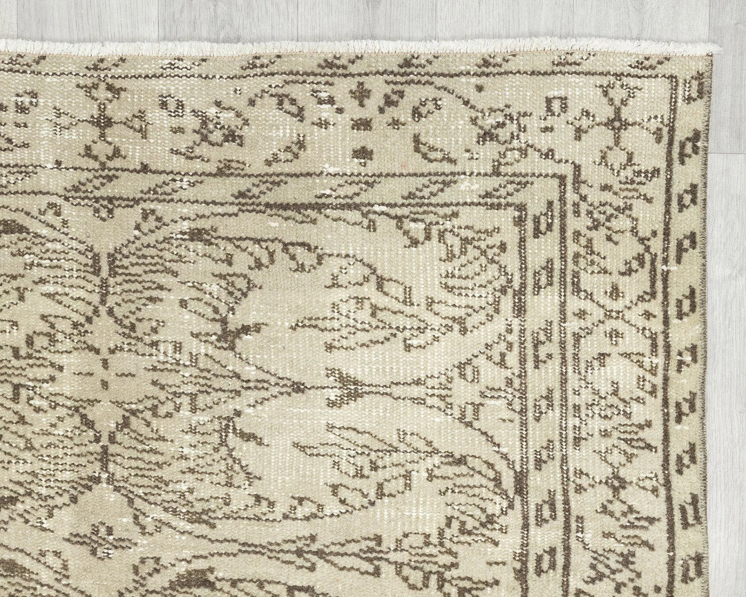 Beige Oushak Rug 3' 8" x 7' | No. VR43936