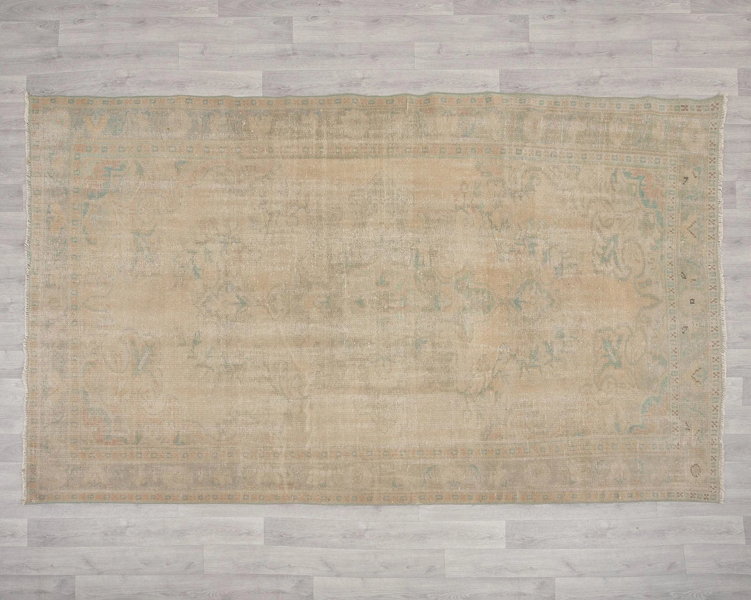 Multicolor Turkish Oushak Rug 5' 11" x 9' 6" Hand-Knotted | No. VR44021
