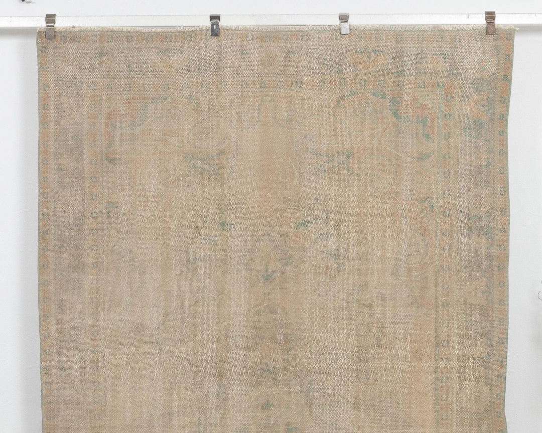 Multicolor Turkish Oushak Rug 5' 11" x 9' 6" Hand-Knotted | No. VR44021
