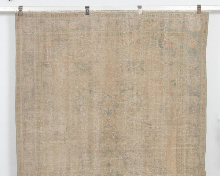 Multicolor Turkish Oushak Rug 5' 11" x 9' 6" Hand-Knotted | No. VR44021