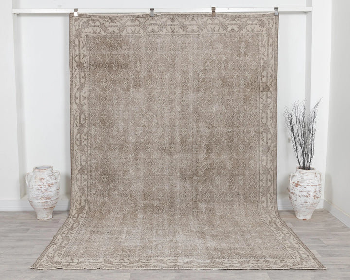 Multicolor Turkish Oushak Rug 7' 2" x 10' 5" Hand-Knotted | No. VR44488