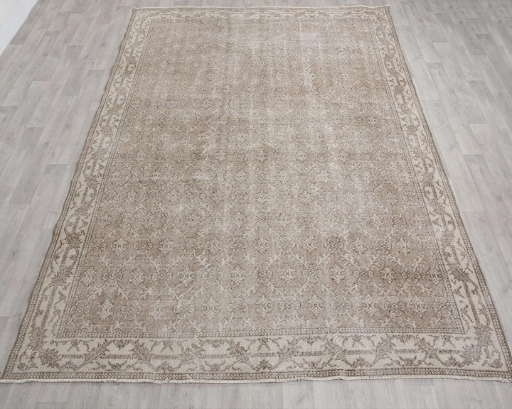 Multicolor Turkish Oushak Rug 7' 2" x 10' 5" Hand-Knotted | No. VR44488