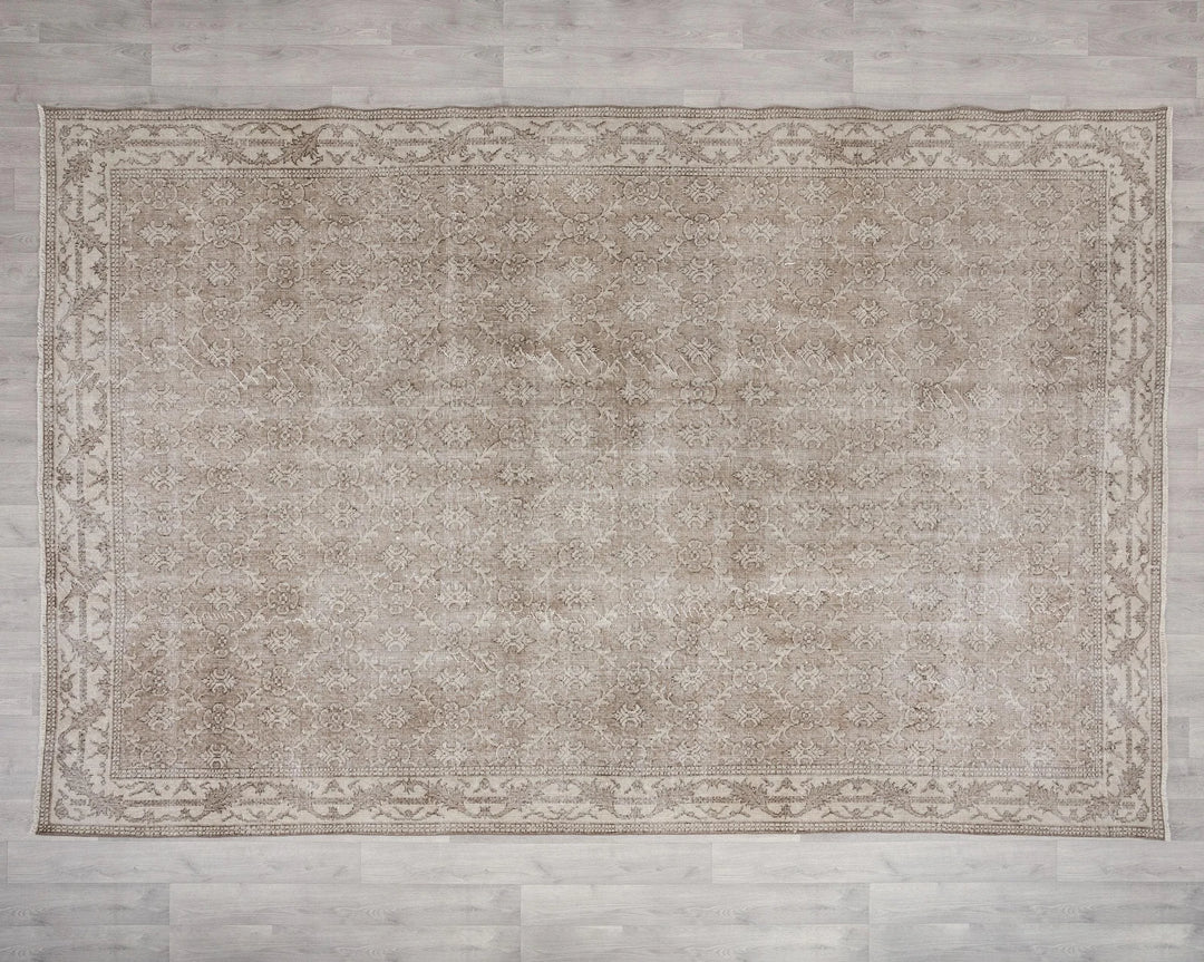 Multicolor Turkish Oushak Rug 7' 2" x 10' 5" Hand-Knotted | No. VR44488