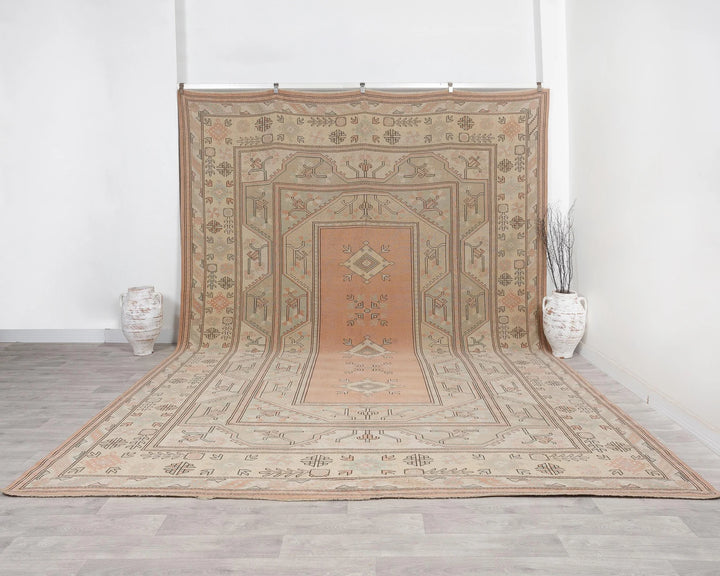 Multicolor Turkish Oushak Rug 10' x 13' 3" Hand-Knotted | No. VR44542