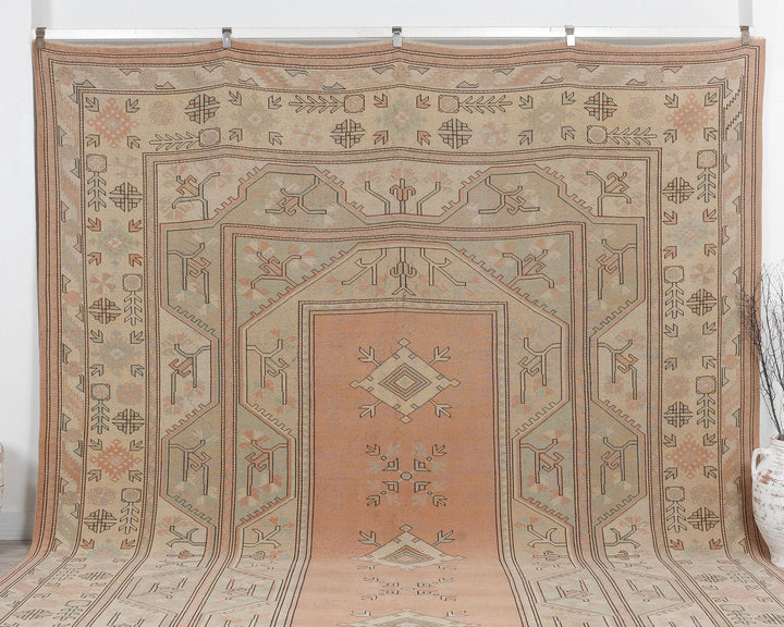 Multicolor Turkish Oushak Rug 10' x 13' 3" Hand-Knotted | No. VR44542