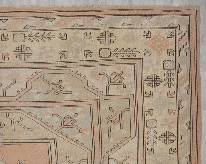 Multicolor Turkish Oushak Rug 10' x 13' 3" Hand-Knotted | No. VR44542