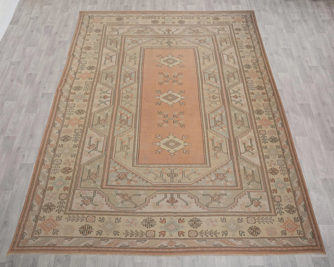Multicolor Turkish Oushak Rug 10' x 13' 3" Hand-Knotted | No. VR44542