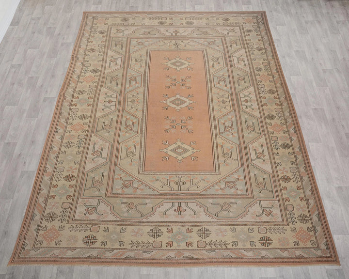 Multicolor Turkish Oushak Rug 10' x 13' 3" Hand-Knotted | No. VR44542