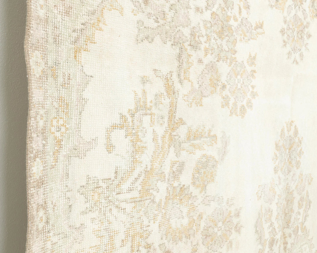 Beige Turkish Oushak Rug 5'10" x 9'10" Hand-Knotted | No. VR44617