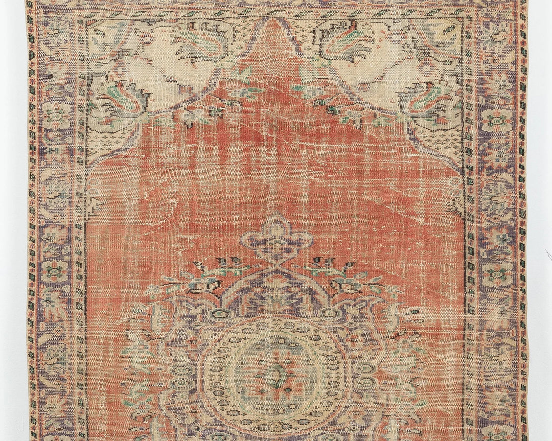 Orange Turkish Oushak Rug 5'8" x 9' Hand-Knotted | No. VR44640