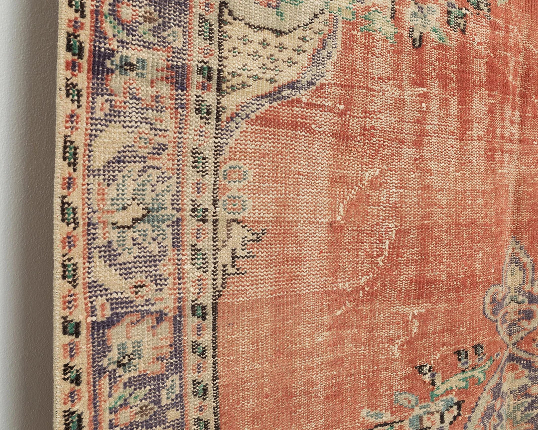 Orange Turkish Oushak Rug 5'8" x 9' Hand-Knotted | No. VR44640