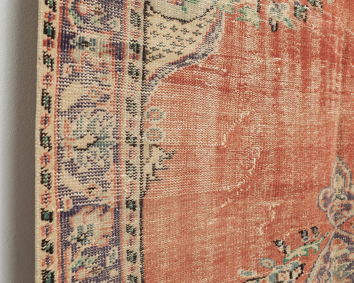 Orange Turkish Oushak Rug 5'8" x 9' Hand-Knotted | No. VR44640