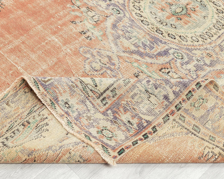 Orange Turkish Oushak Rug 5'8" x 9' Hand-Knotted | No. VR44640