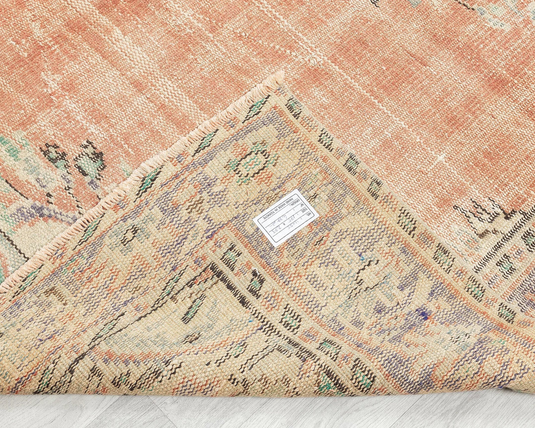 Orange Turkish Oushak Rug 5'8" x 9' Hand-Knotted | No. VR44640