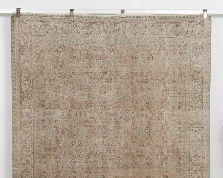 Multicolor Turkish Oushak Rug 6'6" x 9'8" Hand-Knotted | No. VR44668