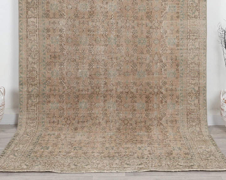 Multicolor Turkish Oushak Rug 6'6" x 9'8" Hand-Knotted | No. VR44668